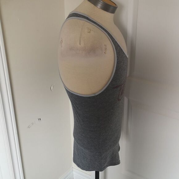 Adidas Ladies Racer Back Tank Top Medium Gray - Picture 6 of 16
